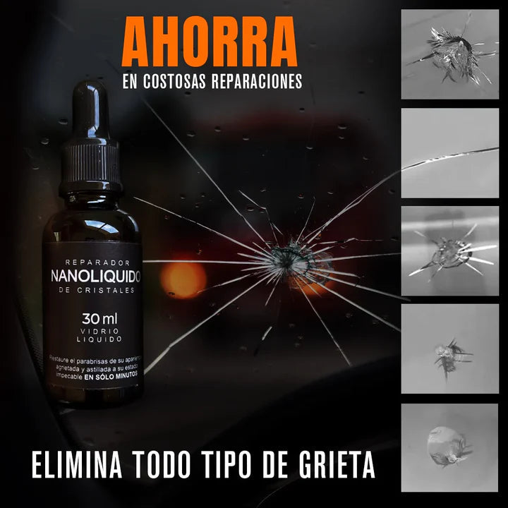REPADOR DE PARABRISAS "NANOLIQUIDO" OLVIDATE DE LAS GRIETAS y VIDRIOS ROTOS.